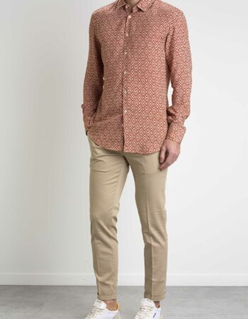 BENEVIERRE-CAMICIA UOMO VISCOSA-BENBECK002 SAND