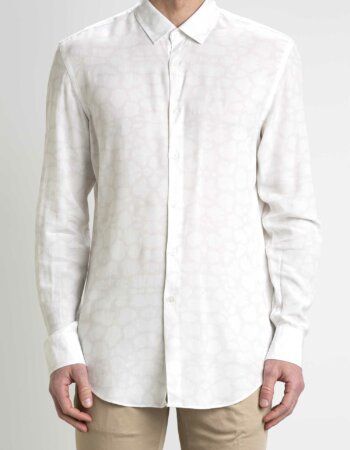 BENEVIERRE-CAMICIA UOMO VISCOSA-BENBECK002 WHITE