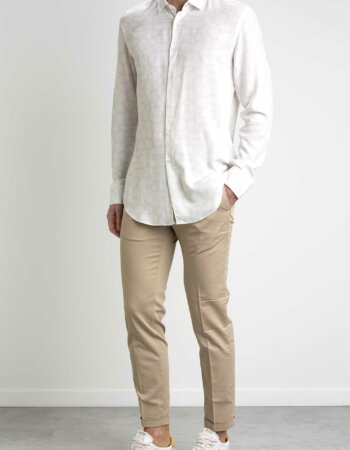 BENEVIERRE-CAMICIA UOMO VISCOSA-BENBECK002 WHITE