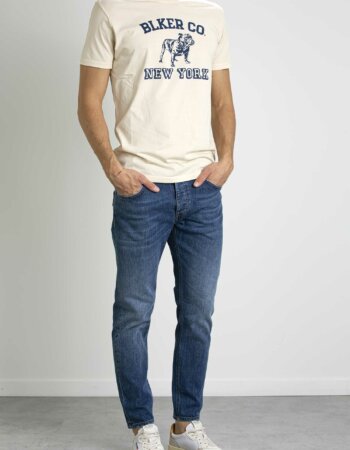 BL'KER VINTAGE CLOTHING-T-SHIRT STAMPA-BLKG0024 BEIGE