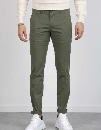 BRIGLIA-PANTALONE CLASSICO GABARDINE-BRIBG05322008 MILITARE