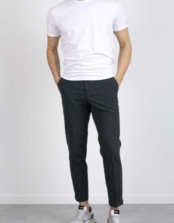 BRIGLIA-PANTALONE CLASSICO MICRO FANTASIA-BRIBG61322022 BLU