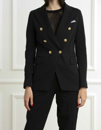 CIRCOLO 1901-GIACCA DOPPIO PETTO OXFORD-CIFD3006 NERO