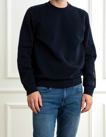 COLMAR ORIGINALS-FELPA GIROCOLLO IN INTERLOCK MISTO COTONE-COL61903YV BLU