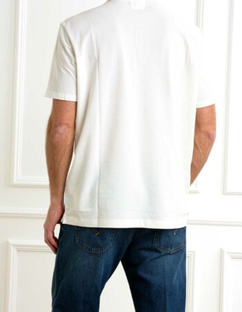 CP COMPANY-POLO STRETCH PIQUET LOGO-CP18CMPL165A005263W WHITE