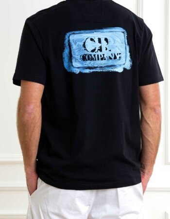 CP COMPANY-T-SHIRT 30/1 JERSEY GRAPHIC LOGO-CP18CMTS143A006586W ECLIPSE