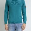 CP COMPANY-MAGLIA GIROCOLLO SEA ISLAND-CPKN129A004037AP3 BLU