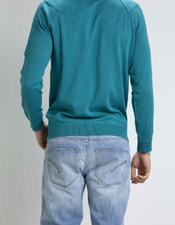 CP COMPANY-MAGLIA GIROCOLLO SEA ISLAND-CPKN129A004037AP3 BLU