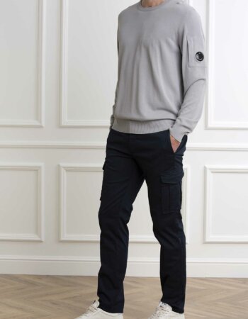 CP COMPANY-MAGLIA  COTTON CREPE KNIT-CPMKN109A004128O DRIZZLE
