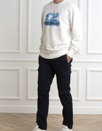 CP COMPANY-FELPA FLEECE ARTISANAL LOGO SWEATSHIRT-CPMSS304A006312G GAUZE