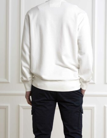 CP COMPANY-FELPA FLEECE ARTISANAL LOGO SWEATSHIRT-CPMSS304A006312G GAUZE