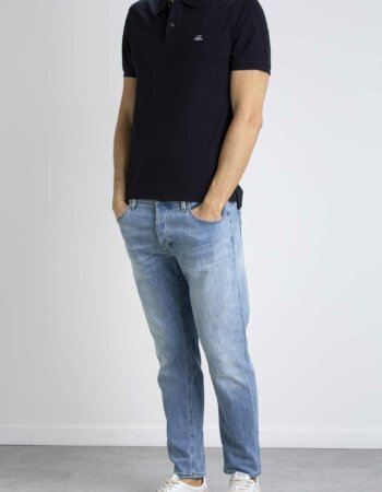 CP COMPANY-POLO STRETCH PIQUET STRIPED-CPPL098A005263W ECLIPSE