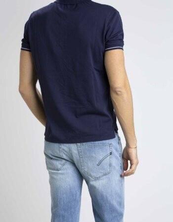 CP COMPANY-POLO TACTING PIQUET LOGO-CPPL253A006263G BLUE