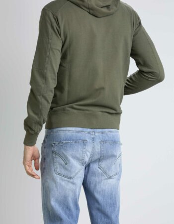 CP COMPANY-FELPA CAPPUCCIO E ZIP-CPSS034A002246GP3 BRONZE