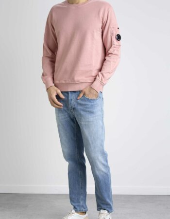 CP COMPANY-FELPA GIROCOLLO COTTON FLEECE-CPSS136A005398R MAUVE