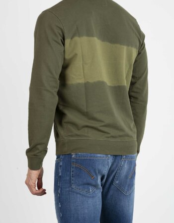 CP COMPANY-FELPA GIROCOLLO CON LOGO-CPSS235A006248S OLIVE