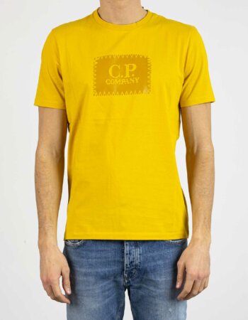 CP COMPANY-T-SHIRT IN JERSEY-CPTS042A005100W GOLD