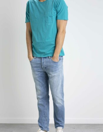 CP COMPANY-T-SHIRT JERSEY POCKET-CPTS182A005431R BLUE