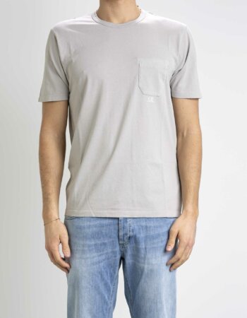 CP COMPANY-T-SHIRT JERSEY POCKET-CPTS182A005431R GREY