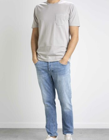 CP COMPANY-T-SHIRT JERSEY POCKET-CPTS182A005431R GREY