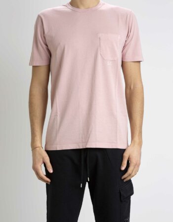 CP COMPANY-T-SHIRT JERSEY POCKET-CPTS182A005431R MAUVE