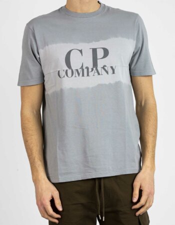 CP COMPANY-T-SHIRT IN JERSEY CON LOGO TIE-DYE-CPTS234A005431S GREY