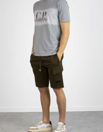CP COMPANY-T-SHIRT IN JERSEY CON LOGO TIE-DYE-CPTS234A005431S GREY