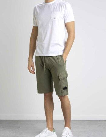 CP COMPANY-T-SHIRT MERCERIZED JERSEY TWISTED-CPTS256A006374G WHITE