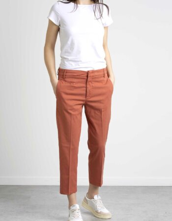 DONDUP-PANTALONE ARIEL COTONE-DDDP475GSE068D CORALLO