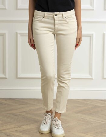 DONDUP-JEANS ROSE COLOR DONNA-DDDP618BS0030P24 PANNA