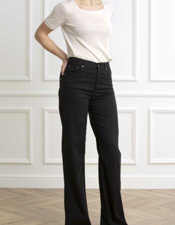 DONDUP-PANTALONE AMBER DONNA-DDDP619GSE068P24 NERO