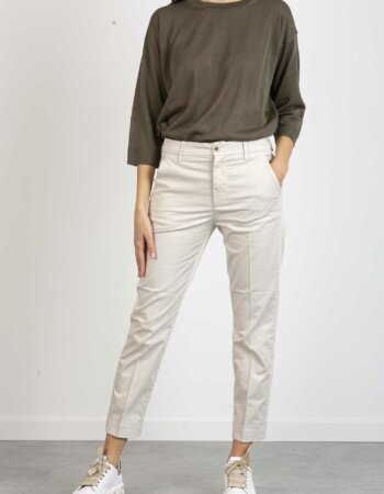 DONDUP-PANTALONE DONNA ERIN-DDDP640RSE036PTD PANNA