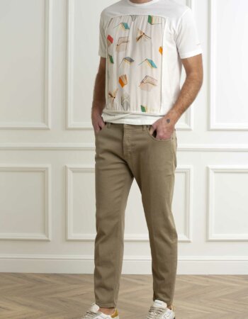 DONDUP-JEANS COLOR BRIGHTON UOMO-DDUP434BS0030 ECRU