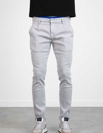 DONDUP-PANTALONE GAUBERT PINCES-DDUP517LS0004BM5 GHIACCIO