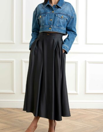 ELISABETTA FRANCHI-GIACCA CORTA JEANS-EFBJ35N51E2 LIGHTBLUE