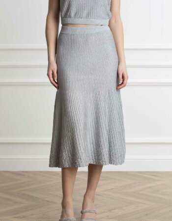 ELISABETTA FRANCHI-GONNA DI MAGLIA-EFGK97S42E2 PERLA