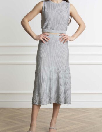 ELISABETTA FRANCHI-GONNA DI MAGLIA-EFGK97S42E2 PERLA