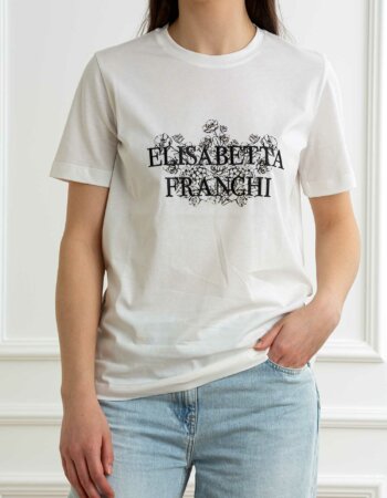 ELISABETTA FRANCHI-T-SHIRT-EFMA00351E2 GESSO