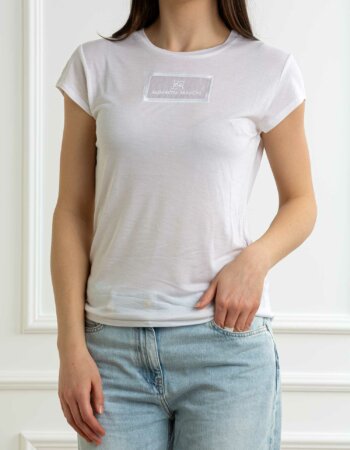 ELISABETTA FRANCHI-T-SHIRT-EFMA00451E2 GESSO