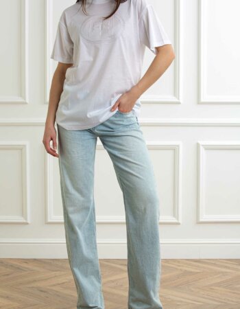 ELISABETTA FRANCHI-T-SHIRT-EFMA60N51E2 GESSO