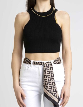 ELISABETTA FRANCHI-TOP TRICOT-EFTK65S31E2 NER