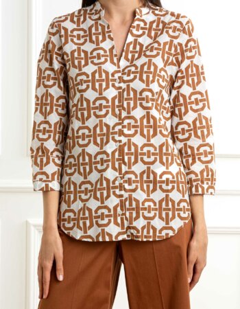 EMME MARELLA-CAMICIA MUSSOLA STAMPATA-EMACCOLTO52P COCCIO