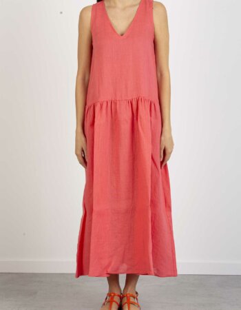 EMME MARELLA-ABITO IN LINO-EMADATTO CORAL