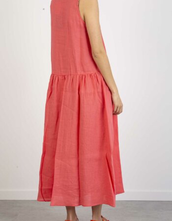 EMME MARELLA-ABITO IN LINO-EMADATTO CORAL