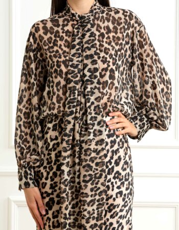 EMME MARELLA-CAMICIA MACULATA-EMBALANCE BEIGE