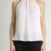EMME MARELLA-TOP IN GEORGETTE-EMINTRA BIANCO