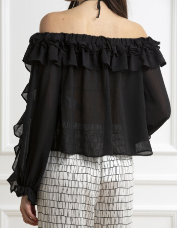 EMME MARELLA-CAMICIA-EMNUMANCE NERO