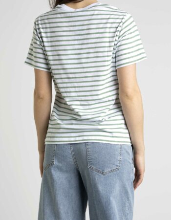 K-WAY-T-SHIRT AMALIA STRIPES-KWK7115LW WHITE