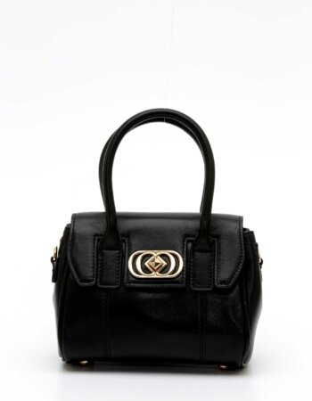 LA CARRIE-BORSA LOGOS SMART MINI BAG LEATHER-LC131PAZ390LEA BLACK