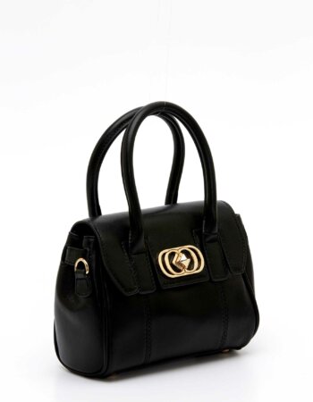 LA CARRIE-BORSA LOGOS SMART MINI BAG LEATHER-LC131PAZ390LEA BLACK